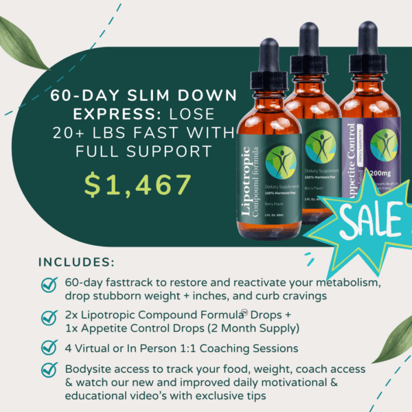 60 Day Slim Down EXPRESS Lose 20+ Lbs Fast With Full Support